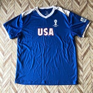 Vintage USA 2014 Rio Brasil Fifa World Cup Jersey Size Large. Blue.